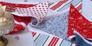 Close up of bunting